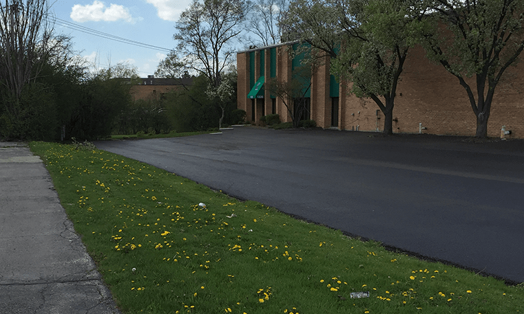 asphalt overlay parking lot