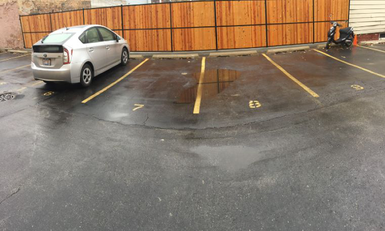 marked parking lot