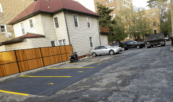 patched parking lot