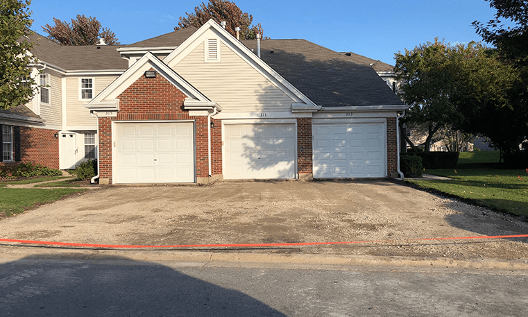 driveway before asphalt