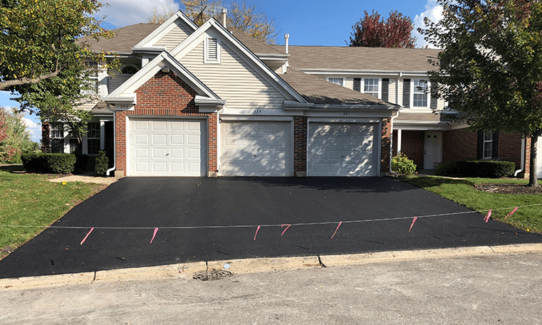 asphalt completed driveway