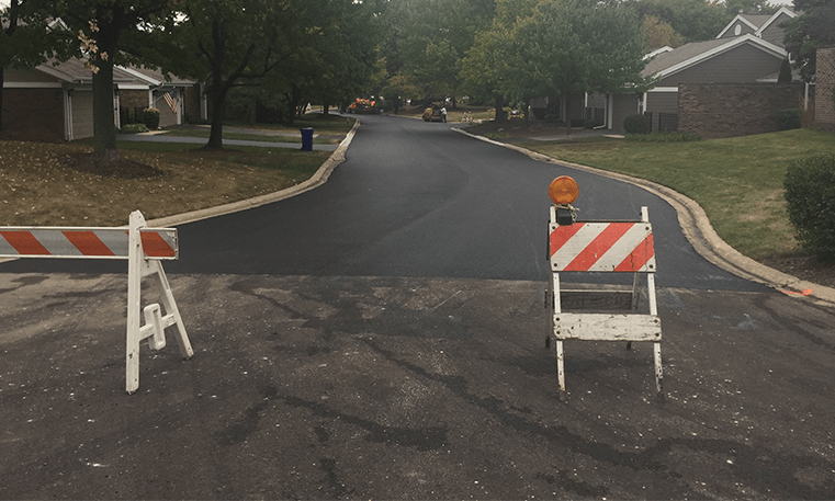newly paved street