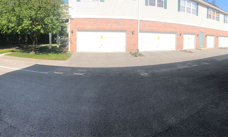 completed asphalt driveway