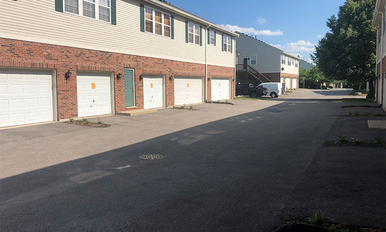 completed asphalt driveway