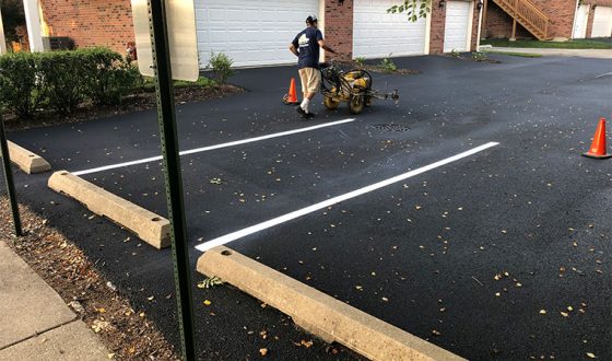 completed asphalt driveway