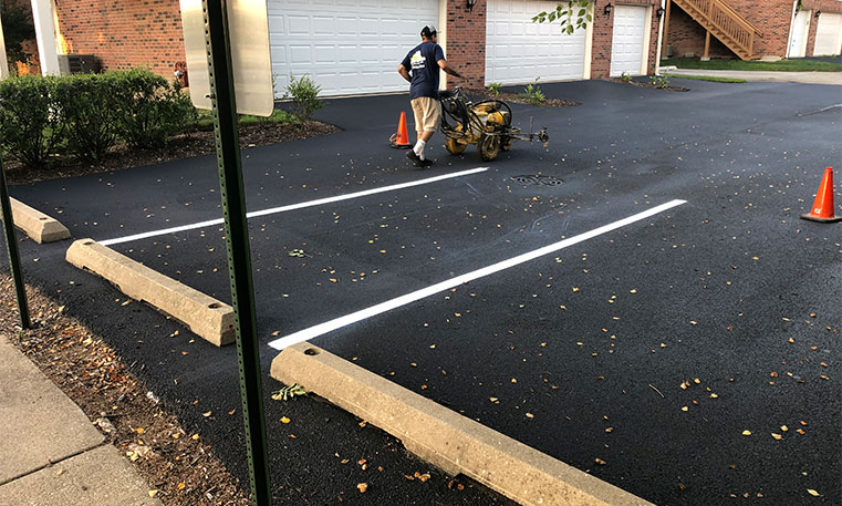 completed asphalt driveway