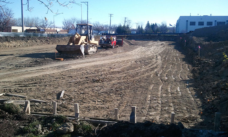 construction equipment on site