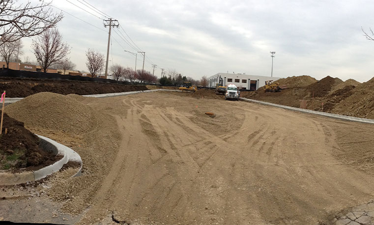 construction site at empty lot