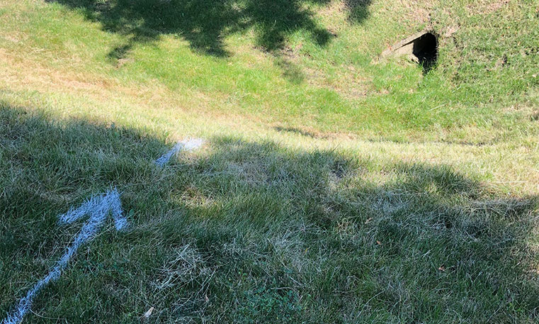 lawn space of home undergoing renovation