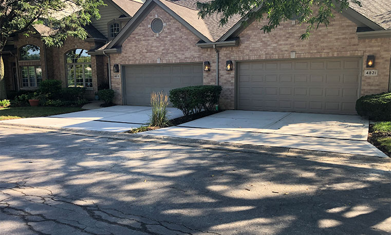 completed driveway after renovation