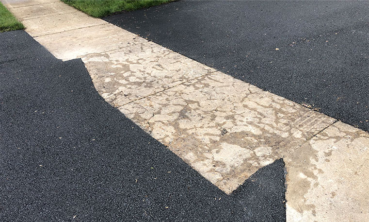 parking lot asphalt replacement in process