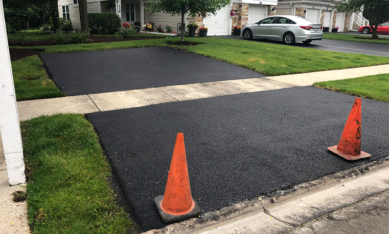 parking lot asphalt after replacement