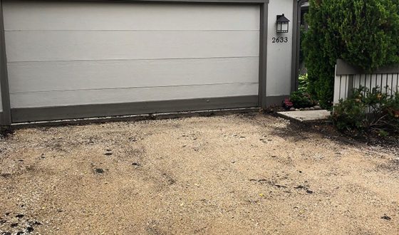 asphalt driveway prior to removal