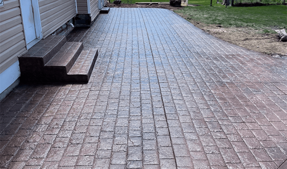 stamped concrete laid in st charles