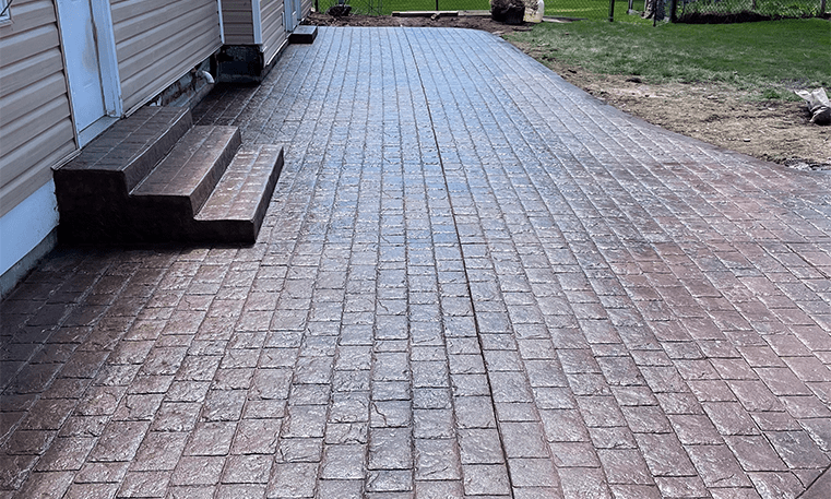 stamped concrete laid in st charles