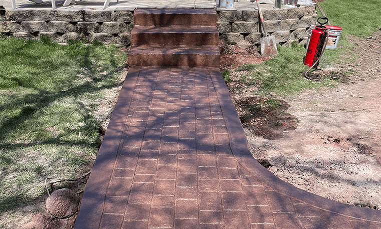 stamped concrete laid in st charles