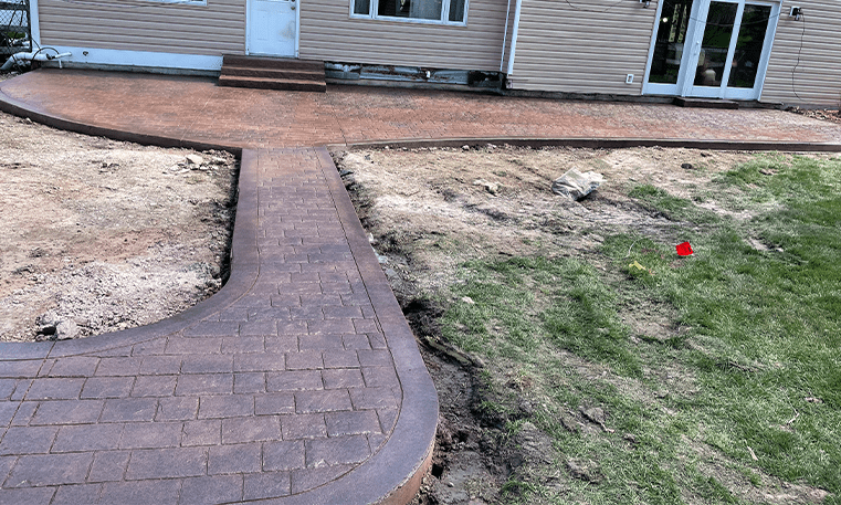 stamped concrete laid in st charles