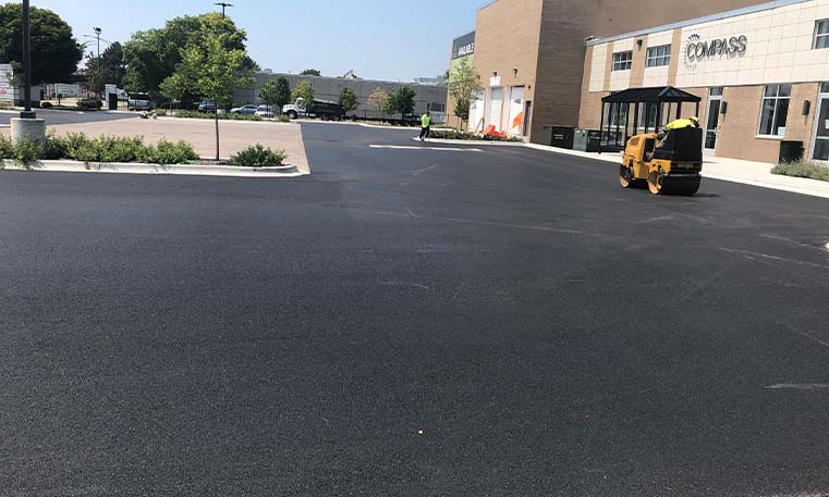 completed asphalt lot