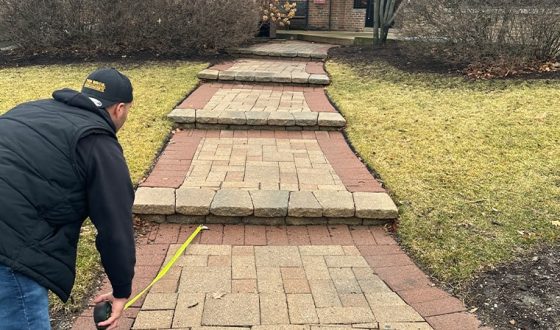 gentleman repairing brick