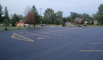 Buddhist temple parking lot repaired