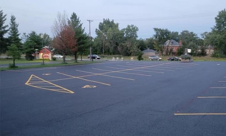 Buddhist temple parking lot repaired